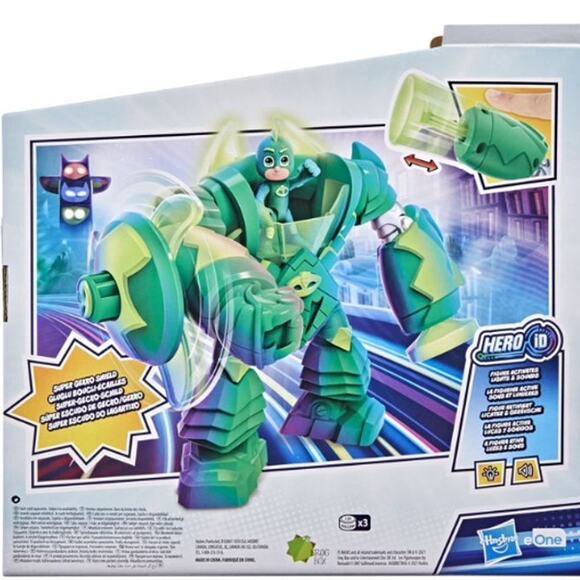 PJ Masks Robo-Gekko Hero ID Toy | Lights, Sounds & Action Arms with Figure NWT - Picture 2 of 5